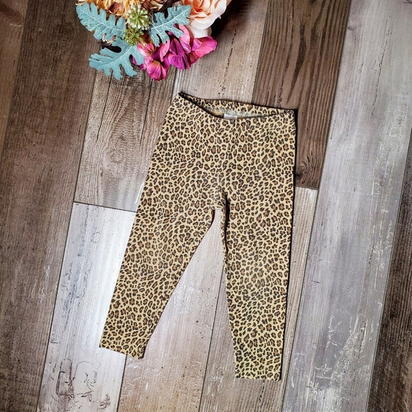 Carter's SIze 18m Tan and Black Leopard Print Animal Print Toddler Girl Leggings - Picture 5 of 7